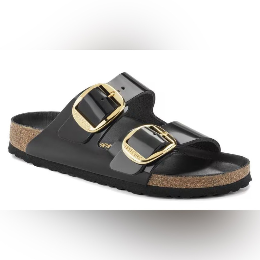 Birkenstock Arizona Big Buckle sandals high shine black size 39 (women’s size 8)
